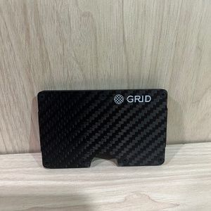 GRID Wallet in Carbon Fiber over Black Aluminum